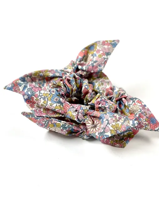 Floral Petite Knot Scrunchies | Liberty London Cotton | Colorful Florals | Fine Hair Scrunchies | Luxury Fabric Scrunchies