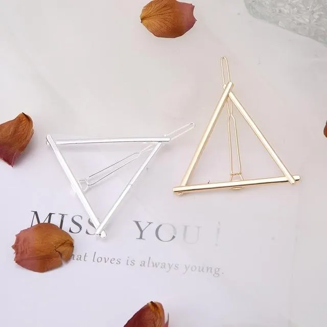 Geometric Alloy Hair Clip