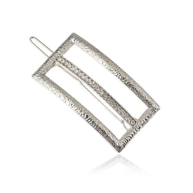 Geometric Alloy Hair Clip