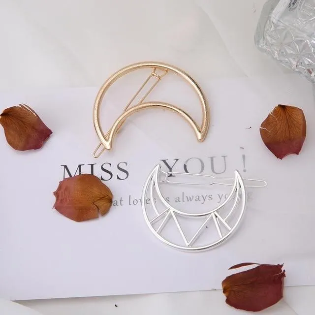 Geometric Alloy Hair Clip