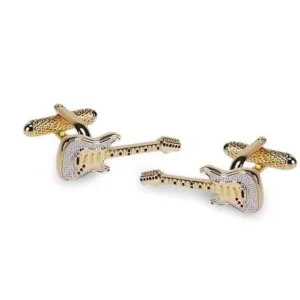 Gold Guitar Cufflinks