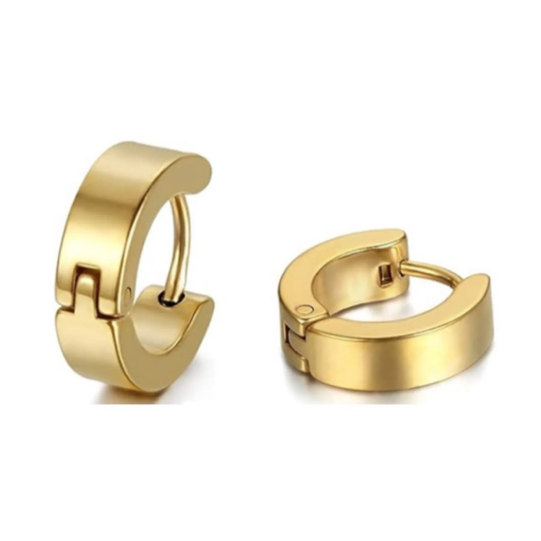 Gold Huggie Hoop Earrings