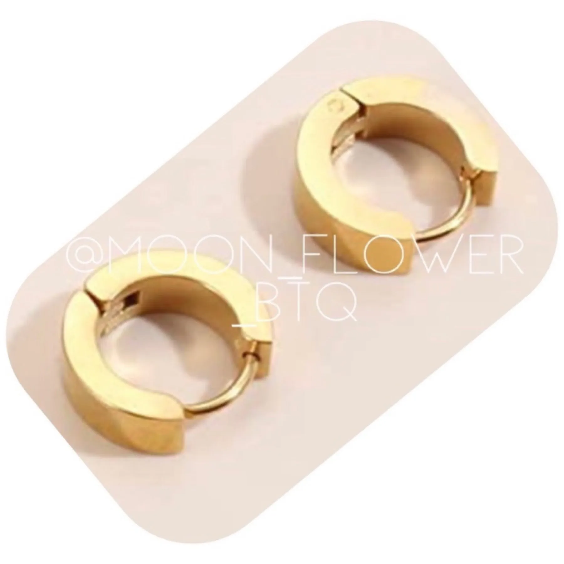 Gold Huggie Hoop Earrings