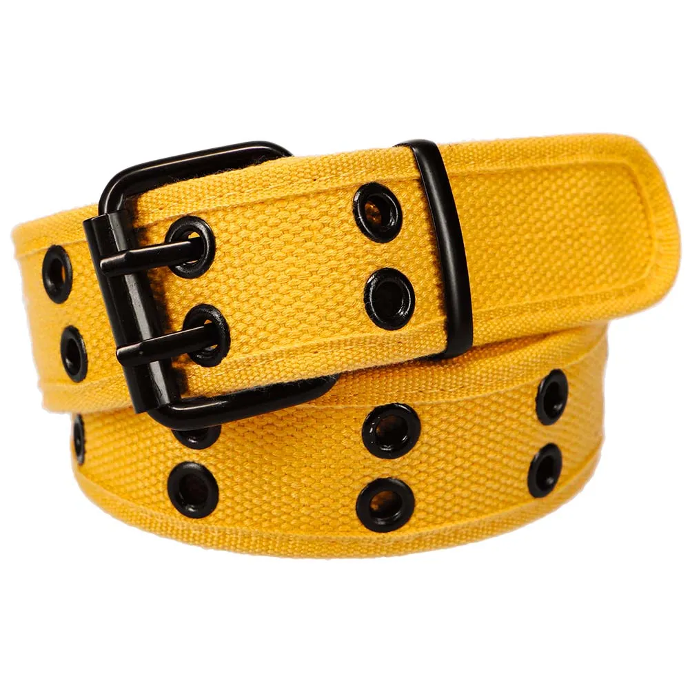 Golden Yellow Double Grommet Belt