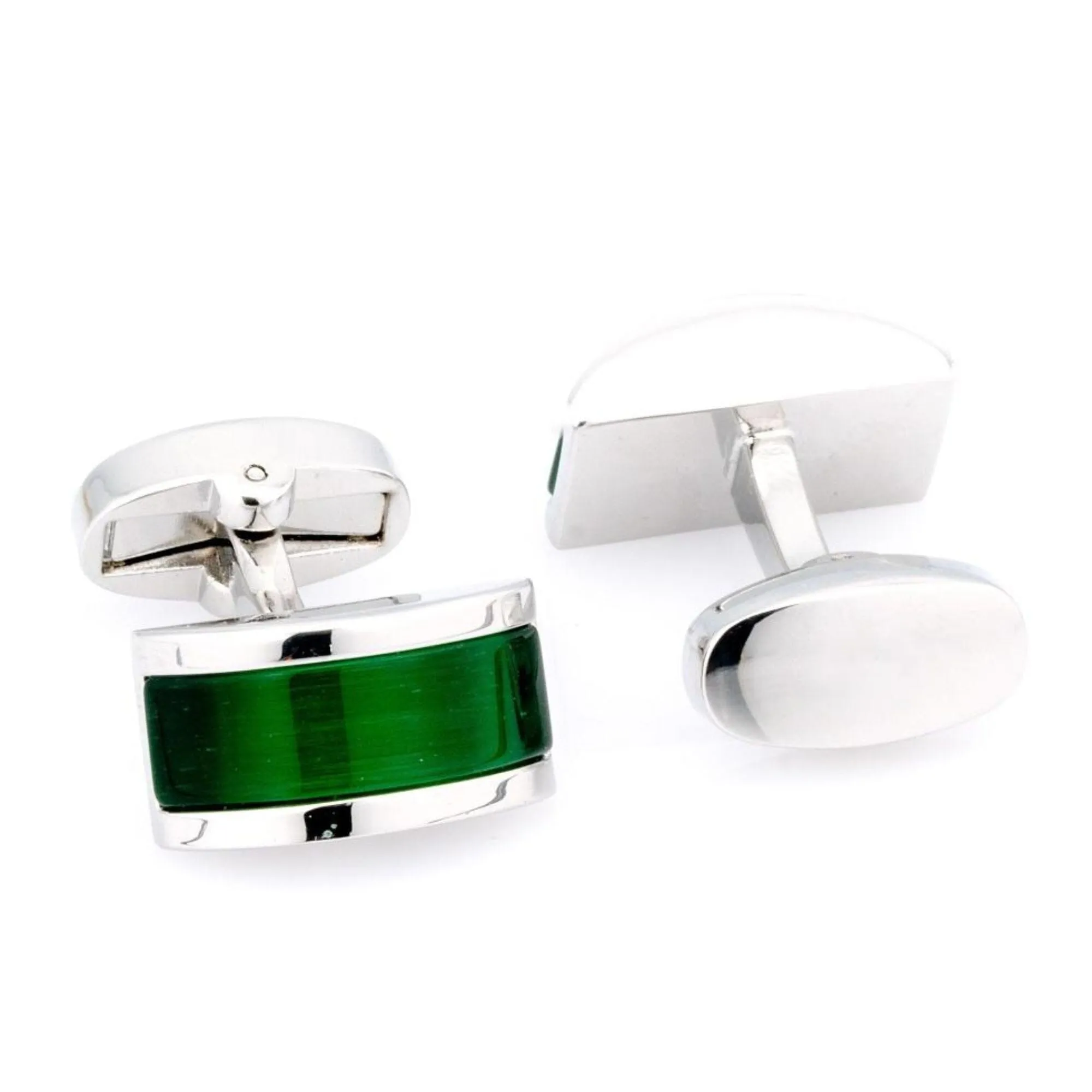 Green Cateye Cufflinks