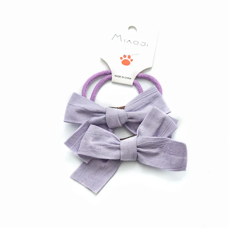 Hair Ties For Girls, 5Pcs Cute Rubber Bands Soft Elastic Ponytail Holders Cartoon Accessories