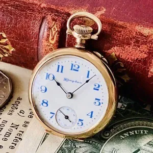 Hampden Pocket Watch Luxury 1905 3/0S Antique Vintage Rare