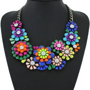 Hot sales Maxi Necklace Woman fashion jewelry Brand Necklaces & Pendants Colorful choker statement necklace