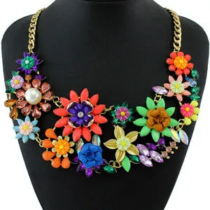 Hot sales Maxi Necklace Woman fashion jewelry Brand Necklaces & Pendants Colorful choker statement necklace