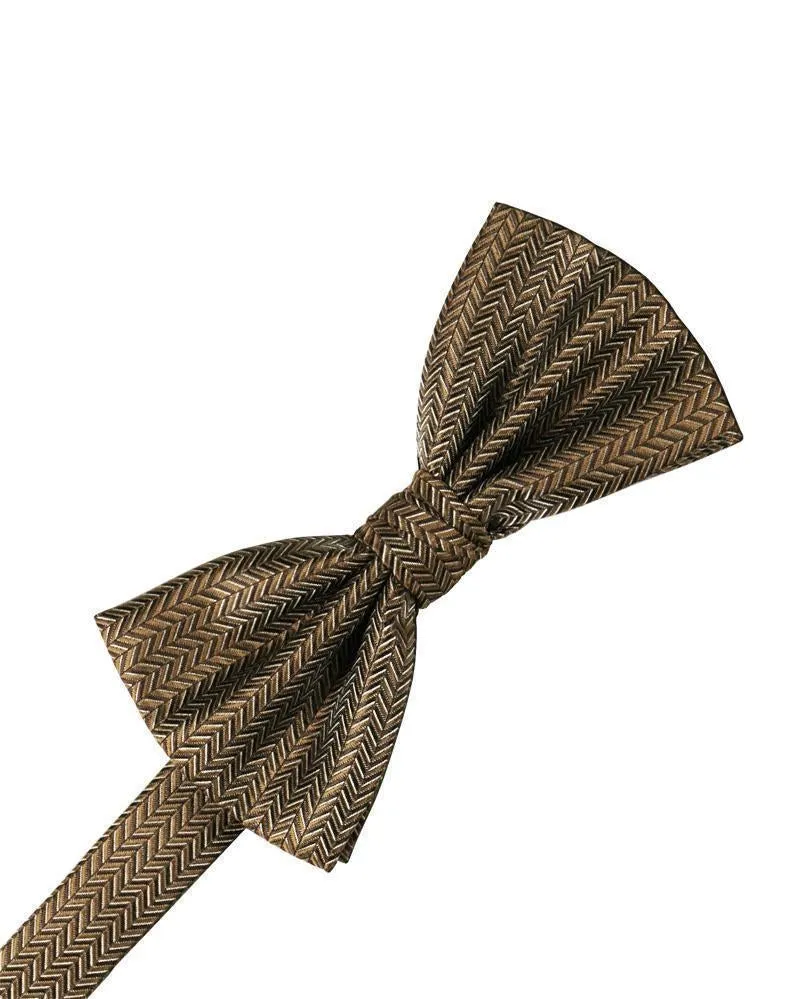 Hunter Herringbone Bow Tie