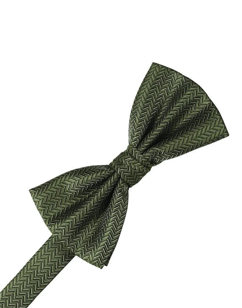 Hunter Herringbone Bow Tie