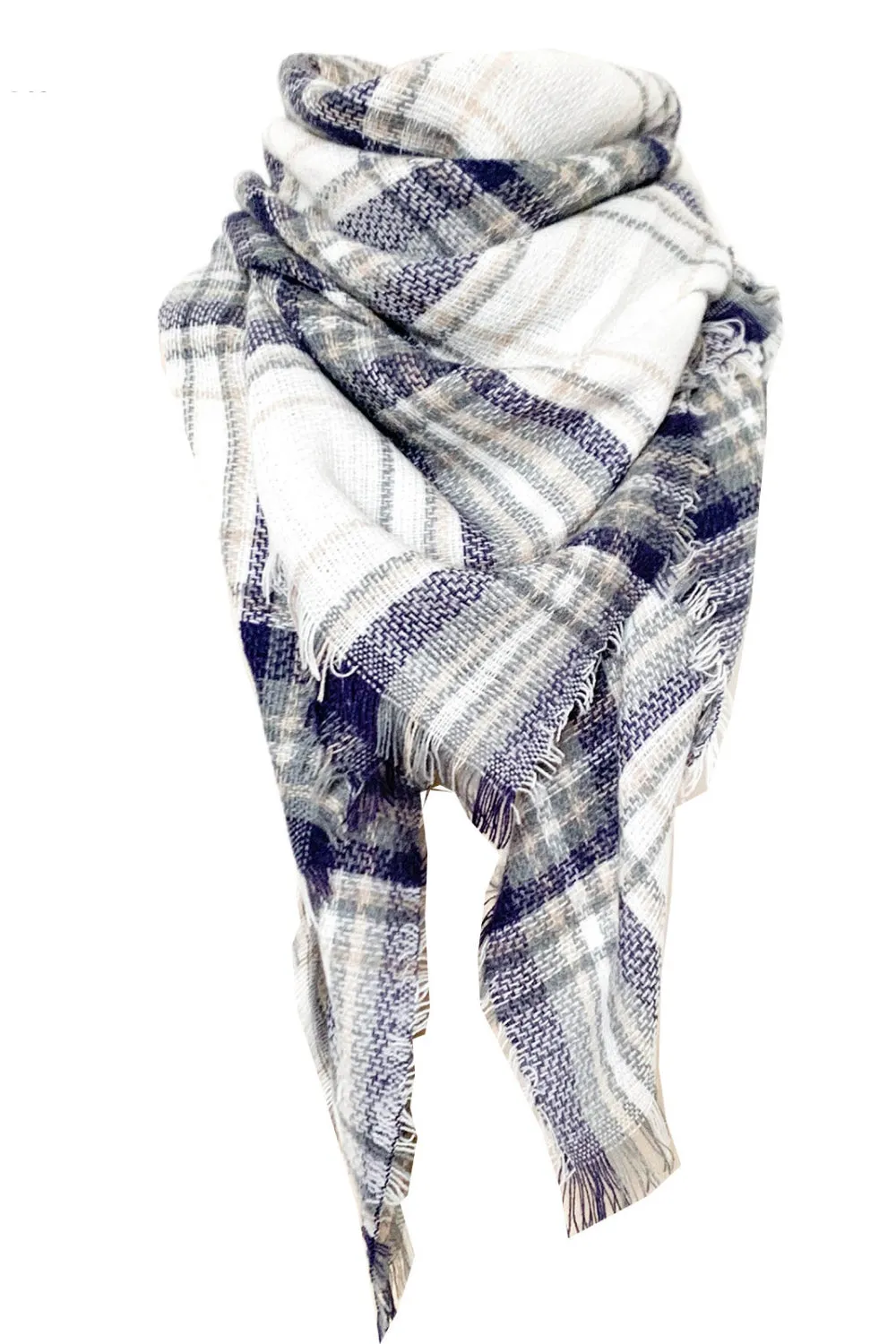 Imitation Cashmere Plaid Scarf - Cozy, Warm & Stylish