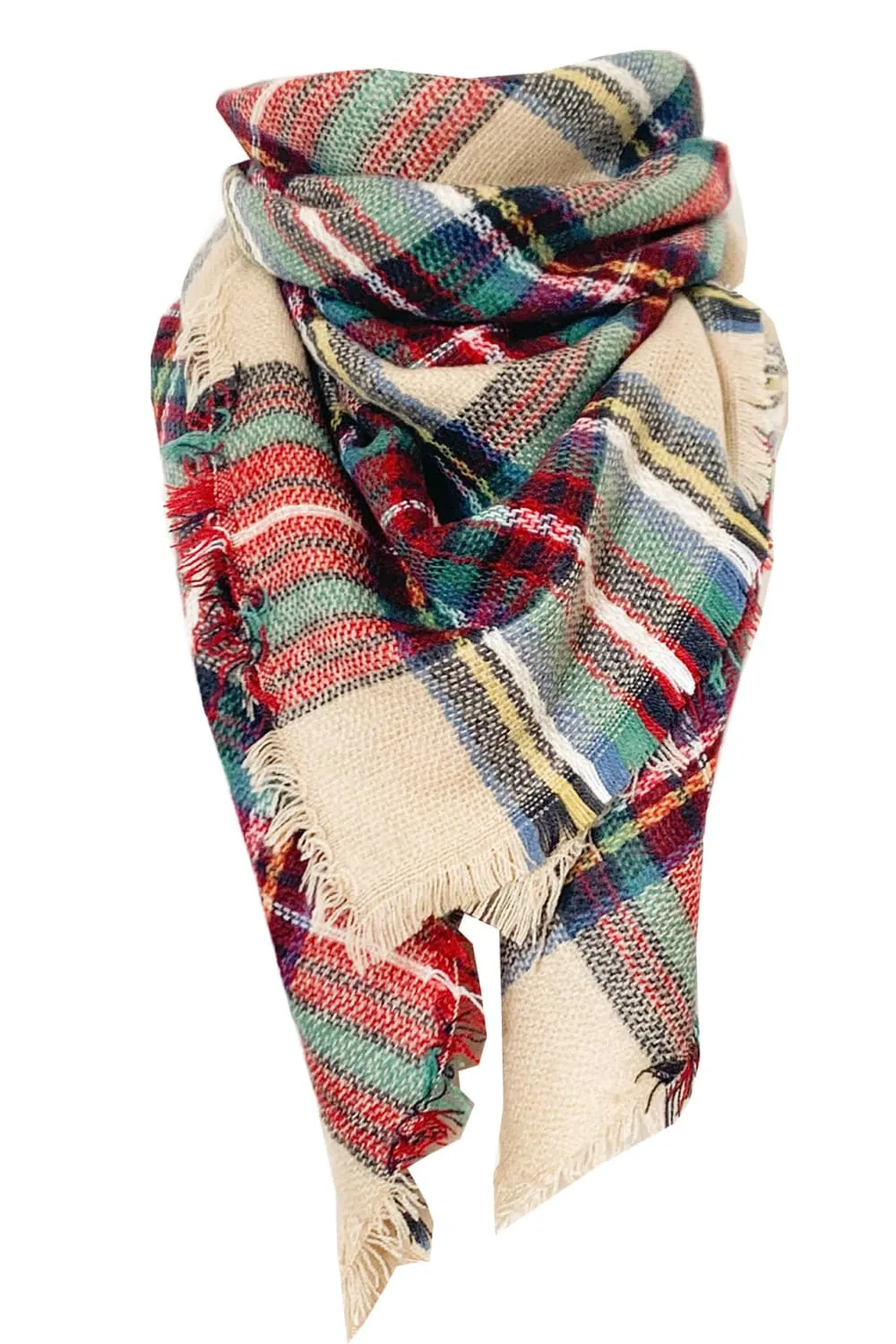 Imitation Cashmere Plaid Scarf - Cozy, Warm & Stylish