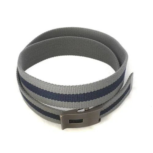 JULIAN - Mens Grey & Navy Canvas Belt - CLEARANCE