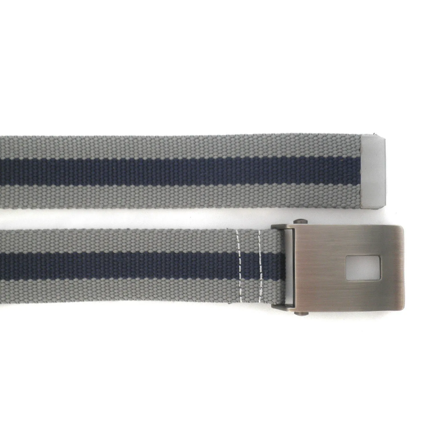 JULIAN - Mens Grey & Navy Canvas Belt - CLEARANCE