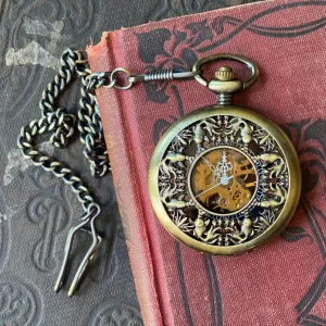 Koi Pocket Watch- on Necklace or Pocket Chain