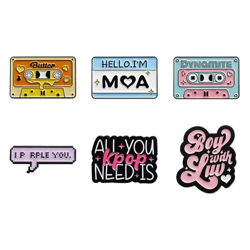 KPOP Enamel Pins  Brooches Lapel Badge