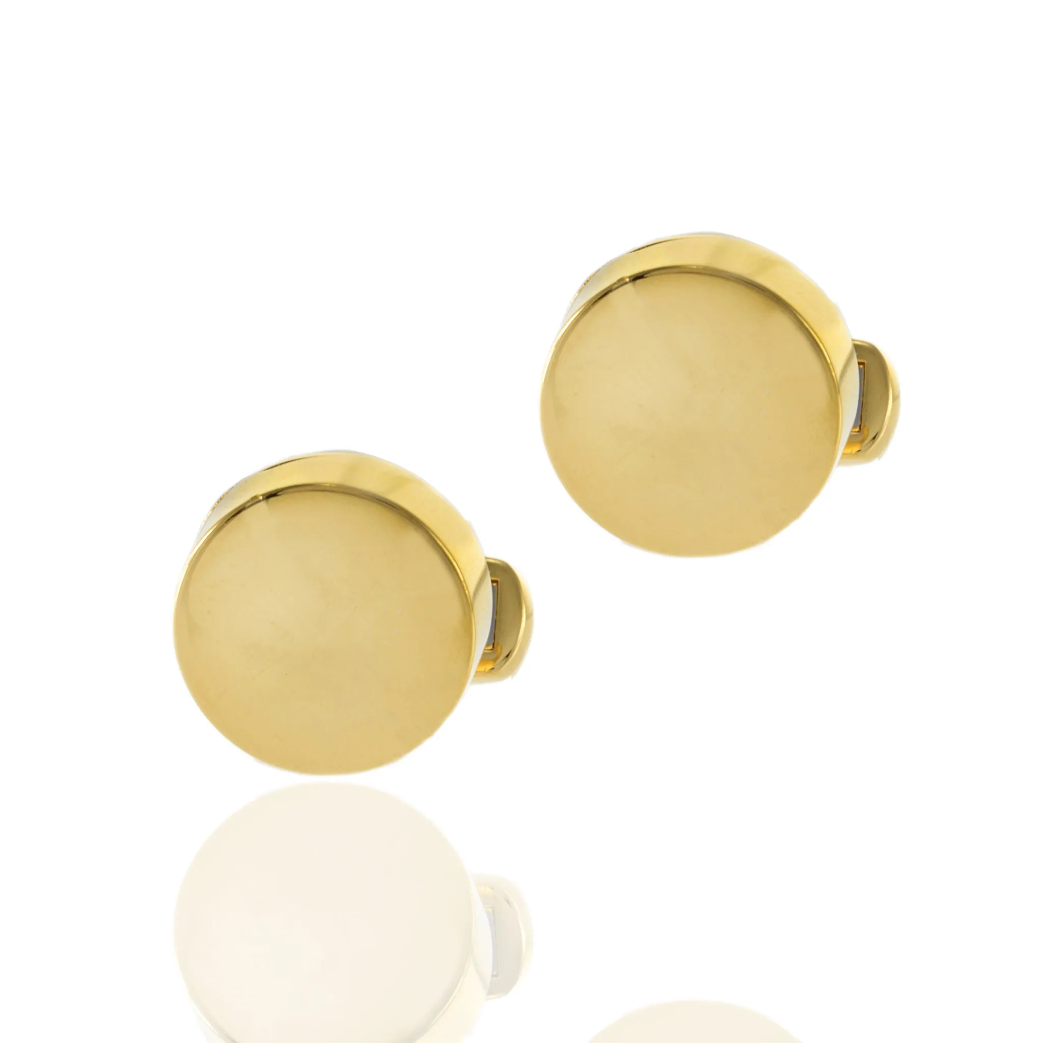 Louis Martin Vermeil Round Disc Cufflinks