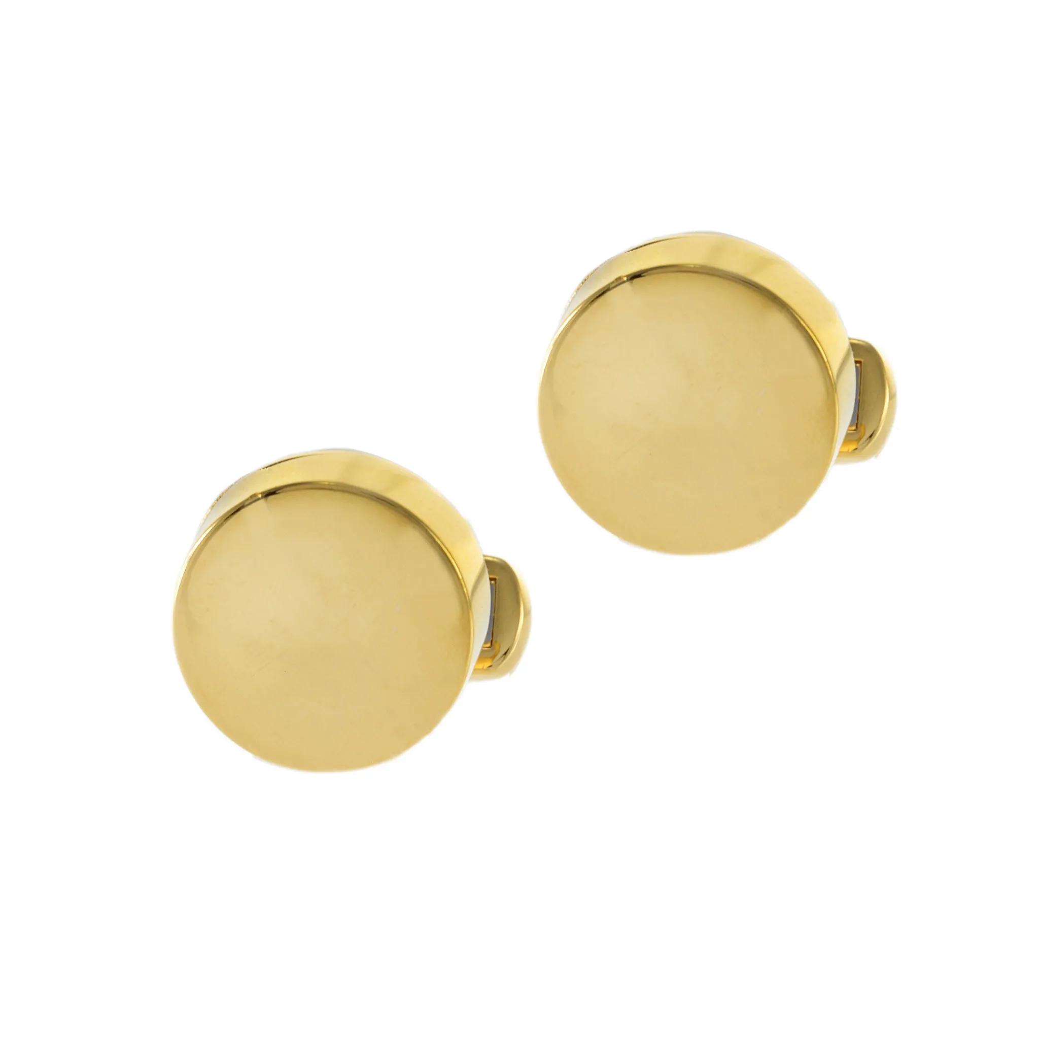 Louis Martin Vermeil Round Disc Cufflinks