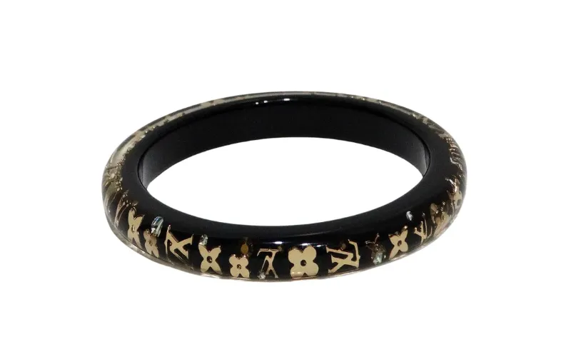 Louis Vuitton Monogram Black Resin Bangle