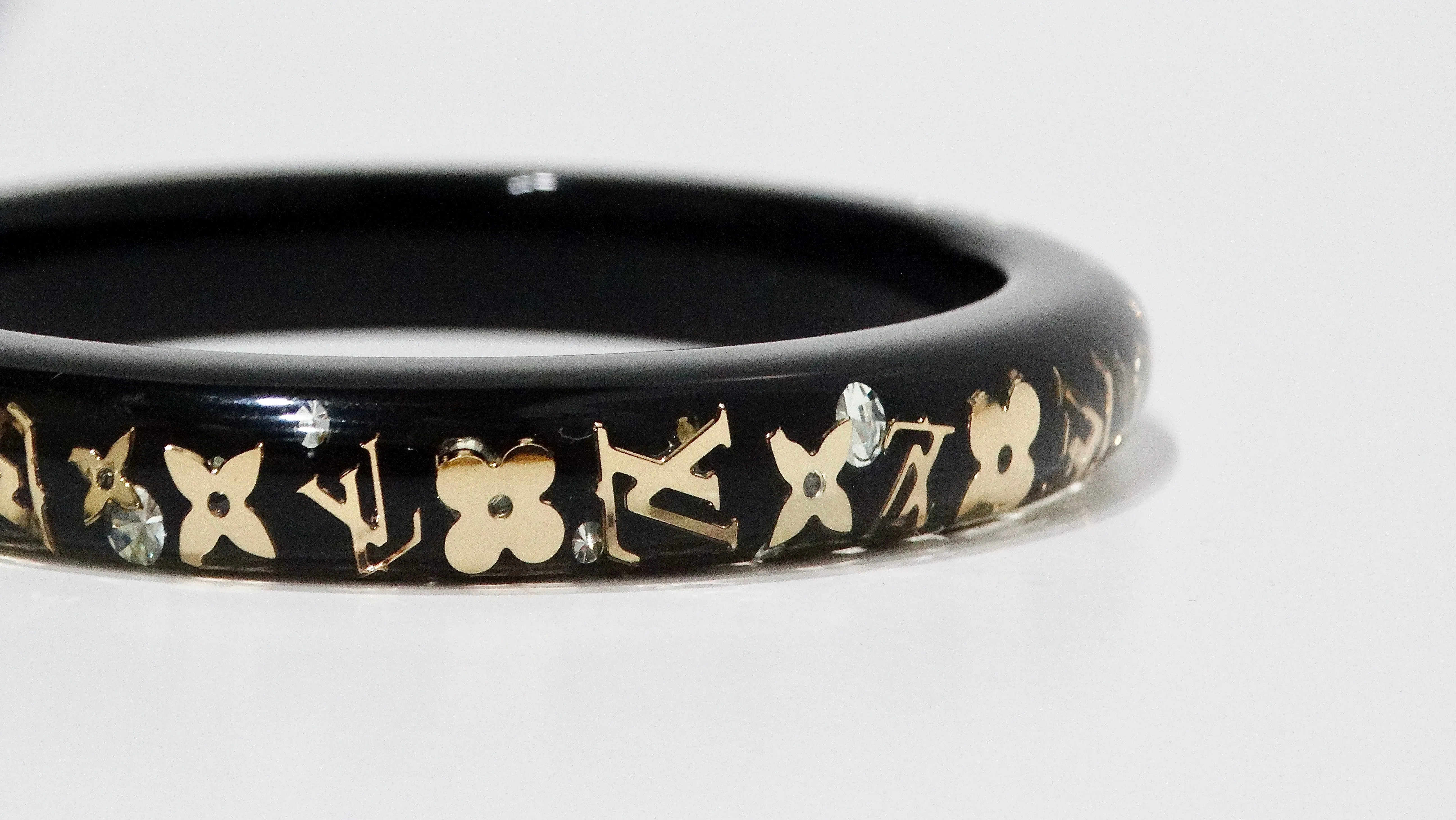 Louis Vuitton Monogram Black Resin Bangle