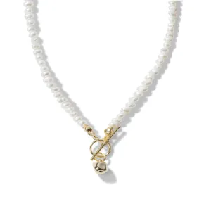 Margeaux Luxe 14K Gold Baroque Pearl Pendant Choker