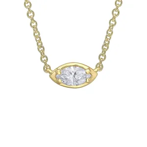 Marquise Cut Diamond Solitaire Pendant