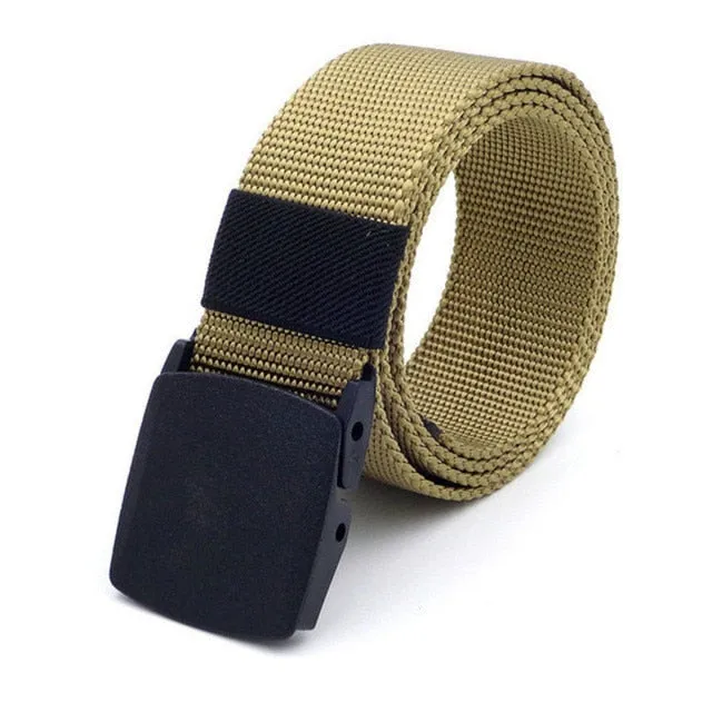 Men's Outdoor Army Military Style Tactical Nylon Belt