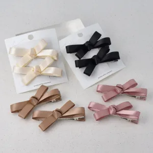 Mini Hair Bow Clip Set