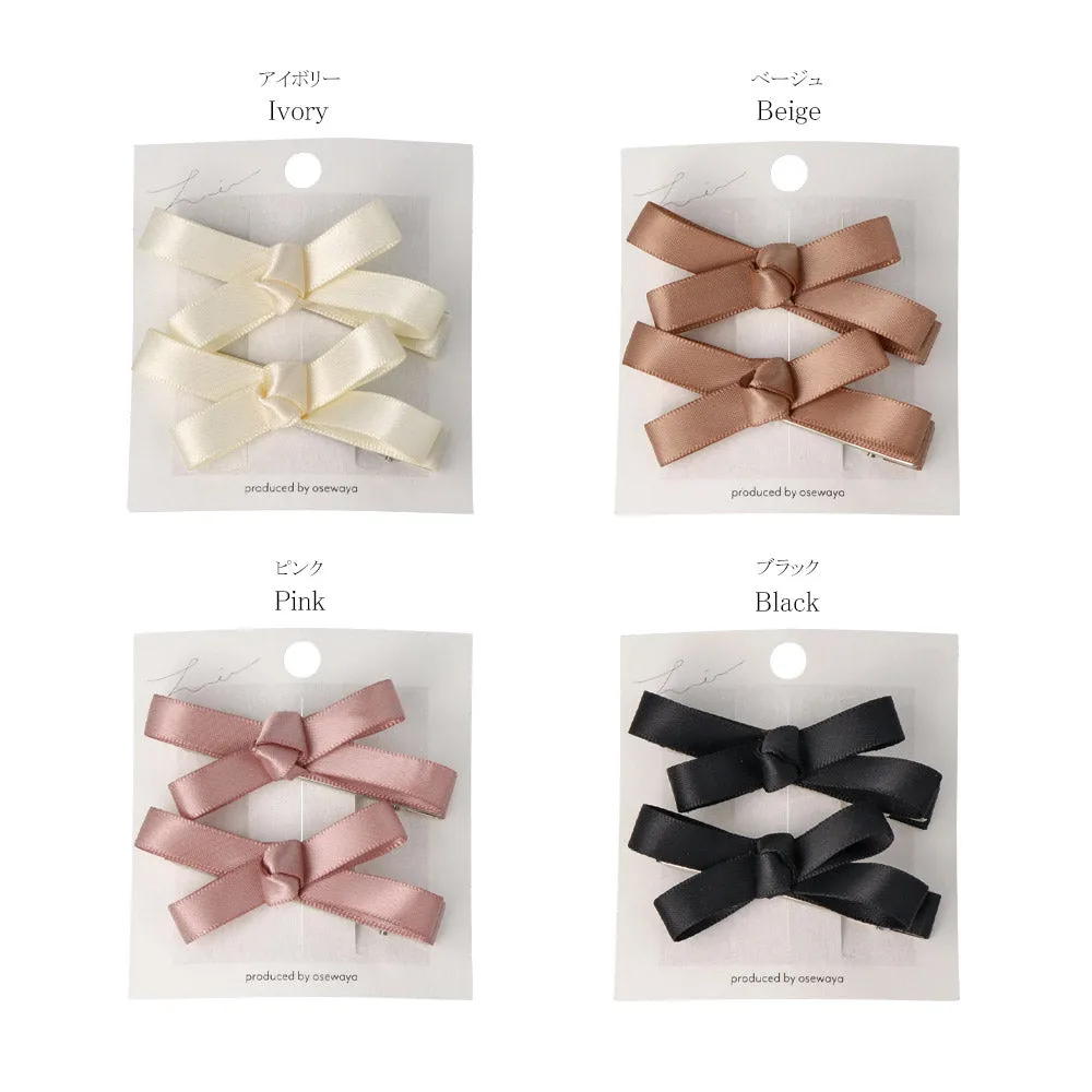 Mini Hair Bow Clip Set