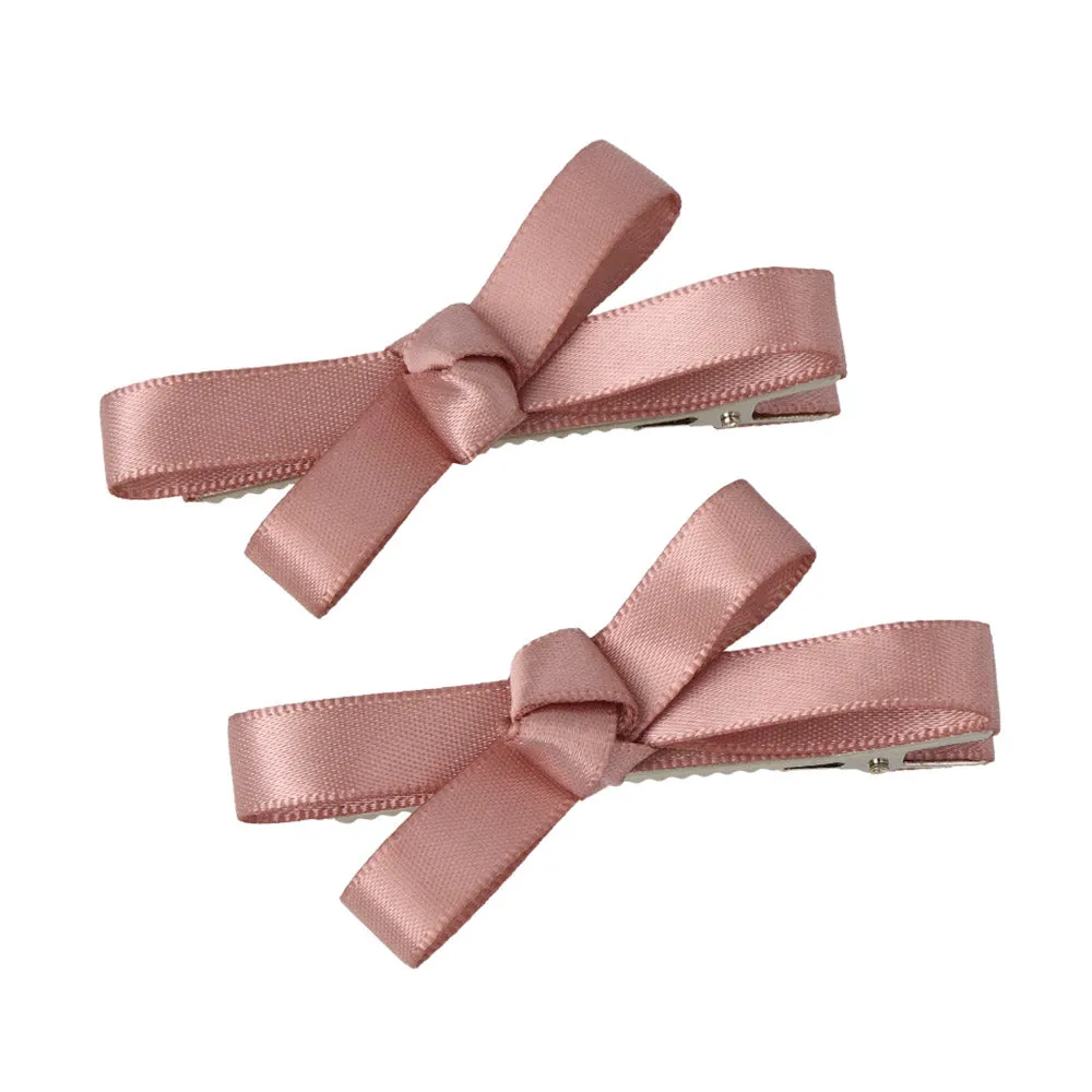 Mini Hair Bow Clip Set