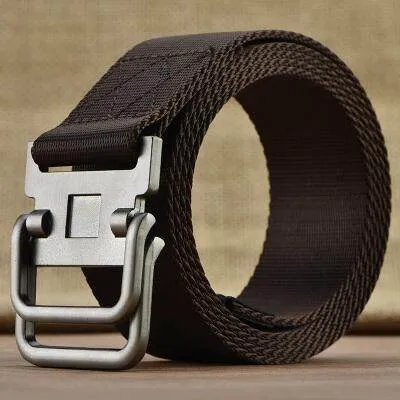 MROYALE™ Canvas Double Buckle Tactical Belt | Adjustable Survival Army Rigger Waistband