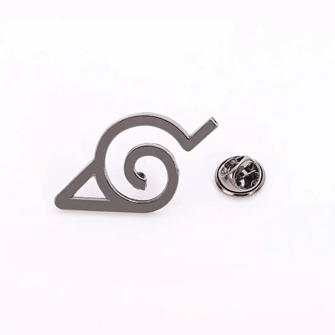 Naruto Metallic Lapel Pins | Pretty Enamel Brooches for Naruto Fans