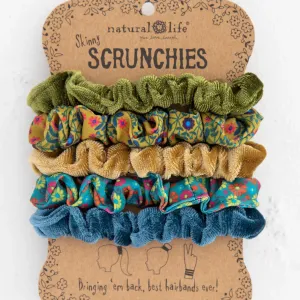 Natural Life Skinny Scrunchies - Green Gold