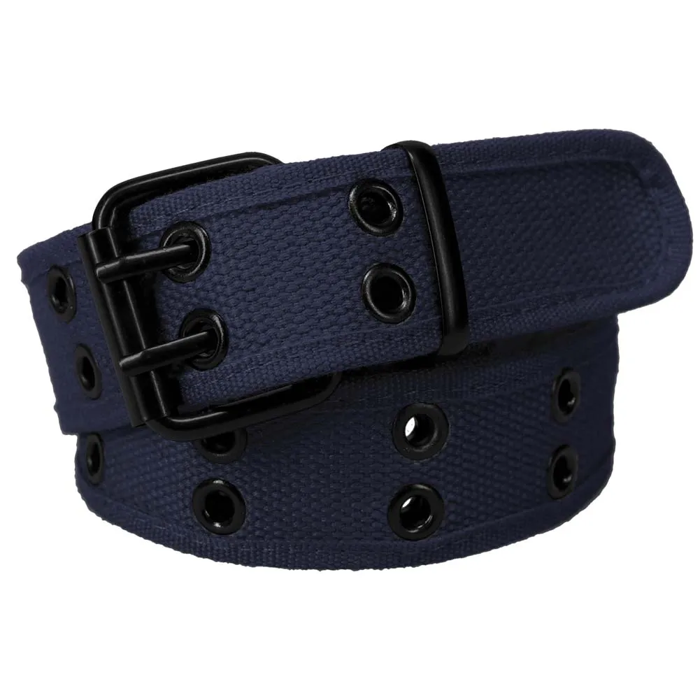 Navy Blue Double Grommet Belt