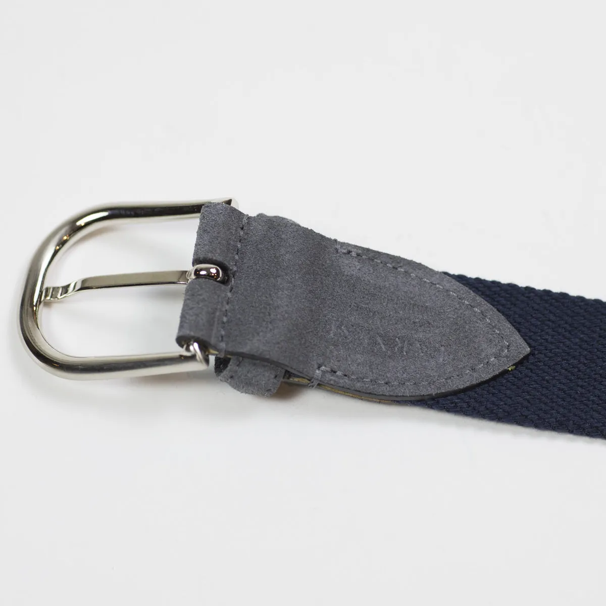 Navy Olona canvas and grey suede belt