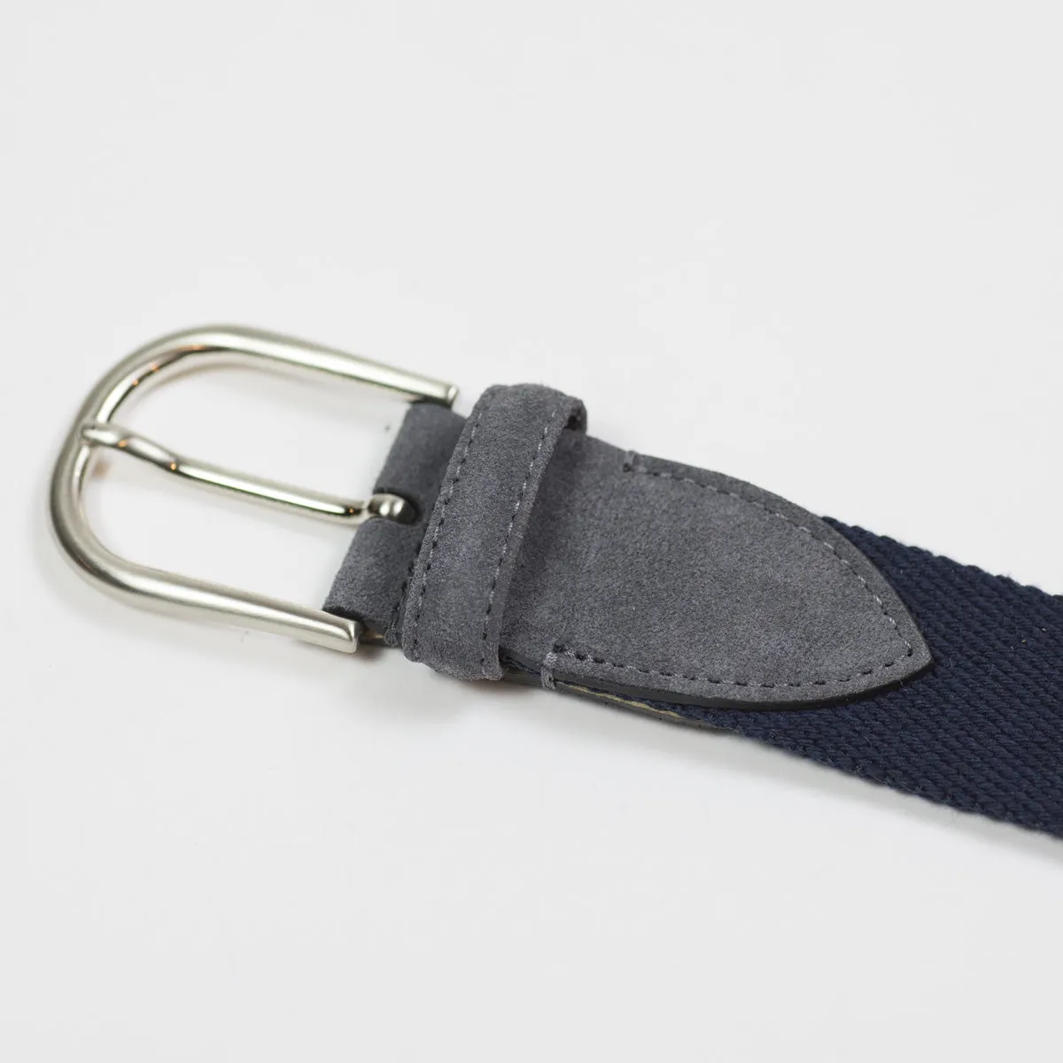 Navy Olona canvas and grey suede belt