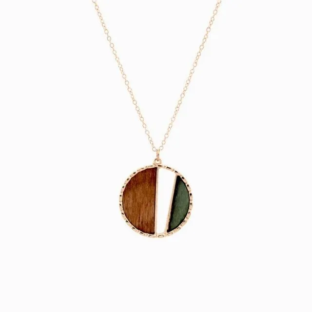 Necklaces Charm Jewelry Acrylic Wooden Geometric Fashion SMT260