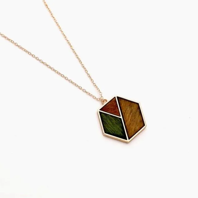 Necklaces Charm Jewelry Acrylic Wooden Geometric Fashion SMT260