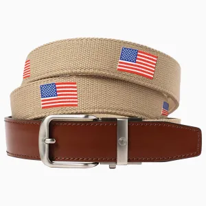 Newport USA Tan Golf Ratchet Belt 1.38" [35mm]