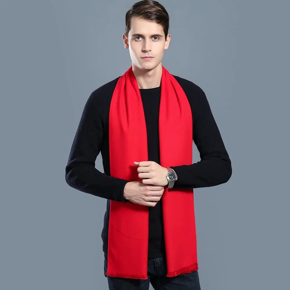 Ohayomi Mens Winter Cashmere Fashion Formal Soft Scarves