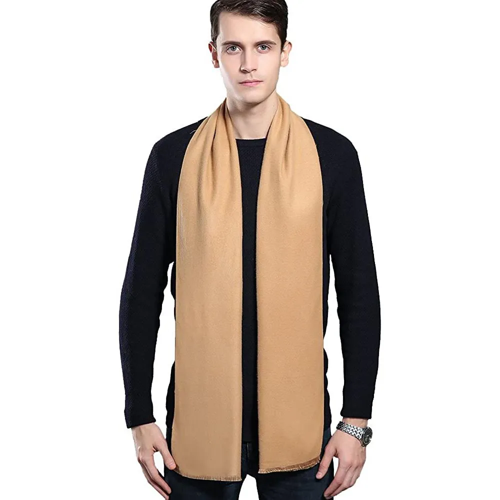 Ohayomi Mens Winter Cashmere Fashion Formal Soft Scarves