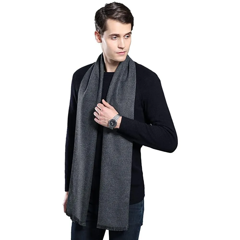 Ohayomi Mens Winter Cashmere Fashion Formal Soft Scarves