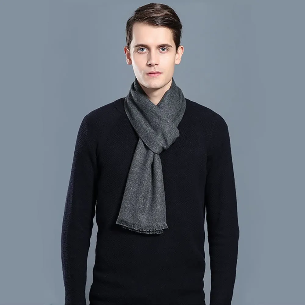 Ohayomi Mens Winter Cashmere Fashion Formal Soft Scarves