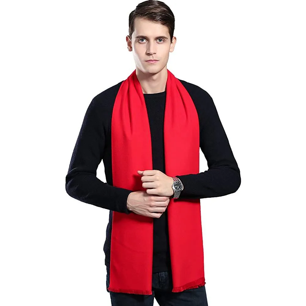 Ohayomi Mens Winter Cashmere Fashion Formal Soft Scarves