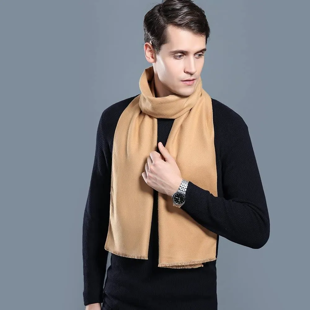 Ohayomi Mens Winter Cashmere Fashion Formal Soft Scarves