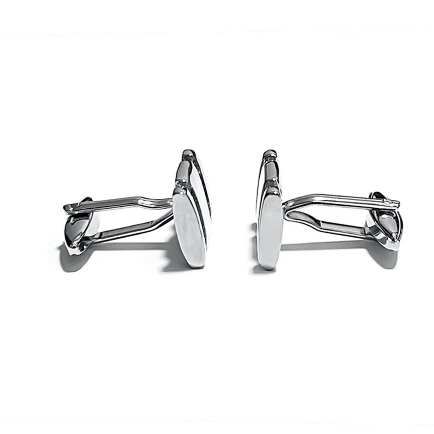 Orobianco L'unique Classic Rectangle Silver Cufflinks with Detailing