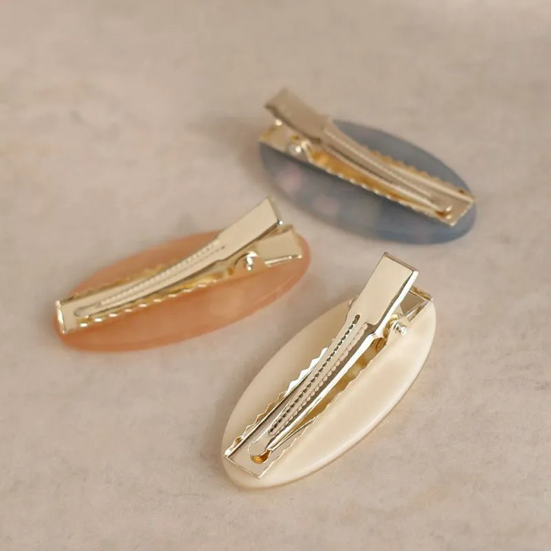 Oval Hair Clip Set