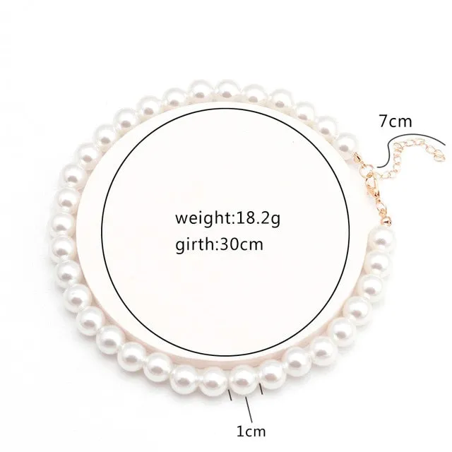 Pearl Choker Necklace | White Bridal Choker Necklace | Freshwater Pearl Necklace | Dainty Pearl Necklace | Wedding Necklace for Women Charm