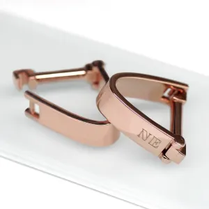 Personalised Rose Gold Wrap Around Cufflinks